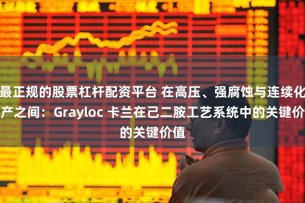 最正规的股票杠杆配资平台 在高压、强腐蚀与连续化生产之间：Grayloc 卡兰在己二胺工艺系统中的关键价值